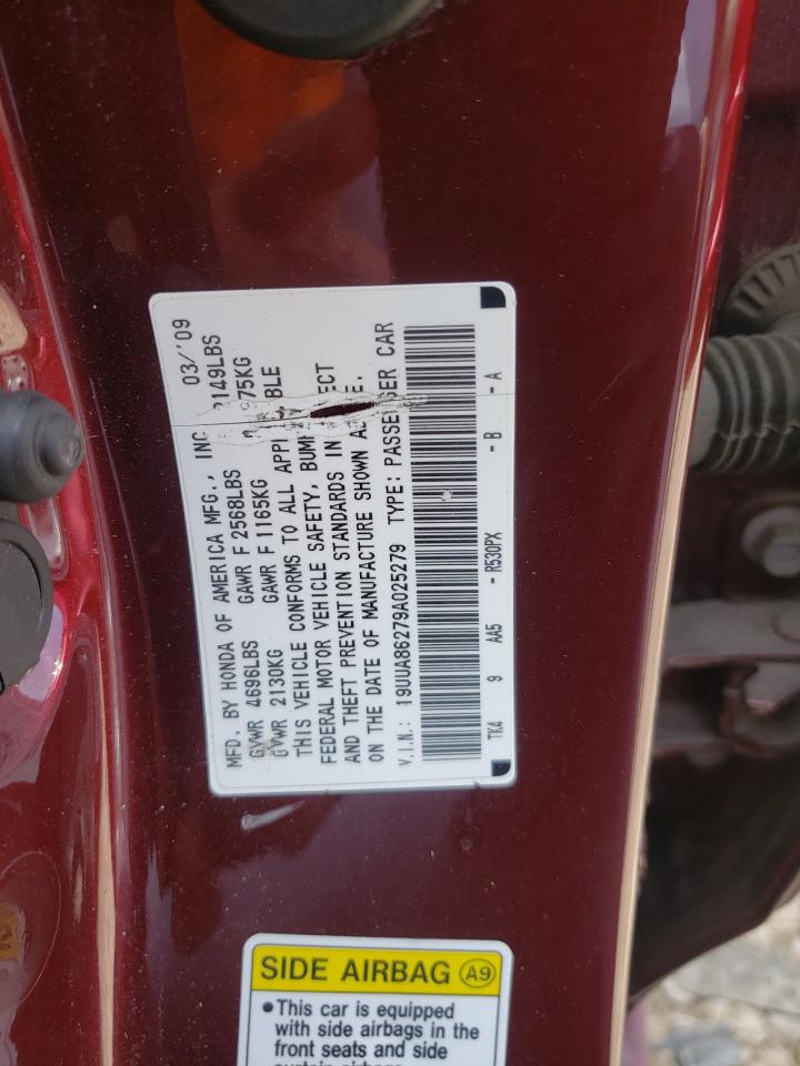 Photo 10 from auction – 2009 ACURA TL with VIN 19UUA86279A025279