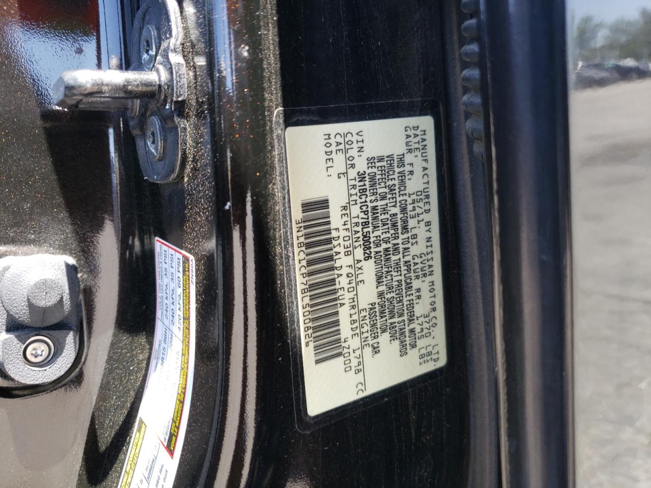 Photo 10 from auction – 2011 NISSAN VERSA S with VIN 3N1BC1CP7BL500826