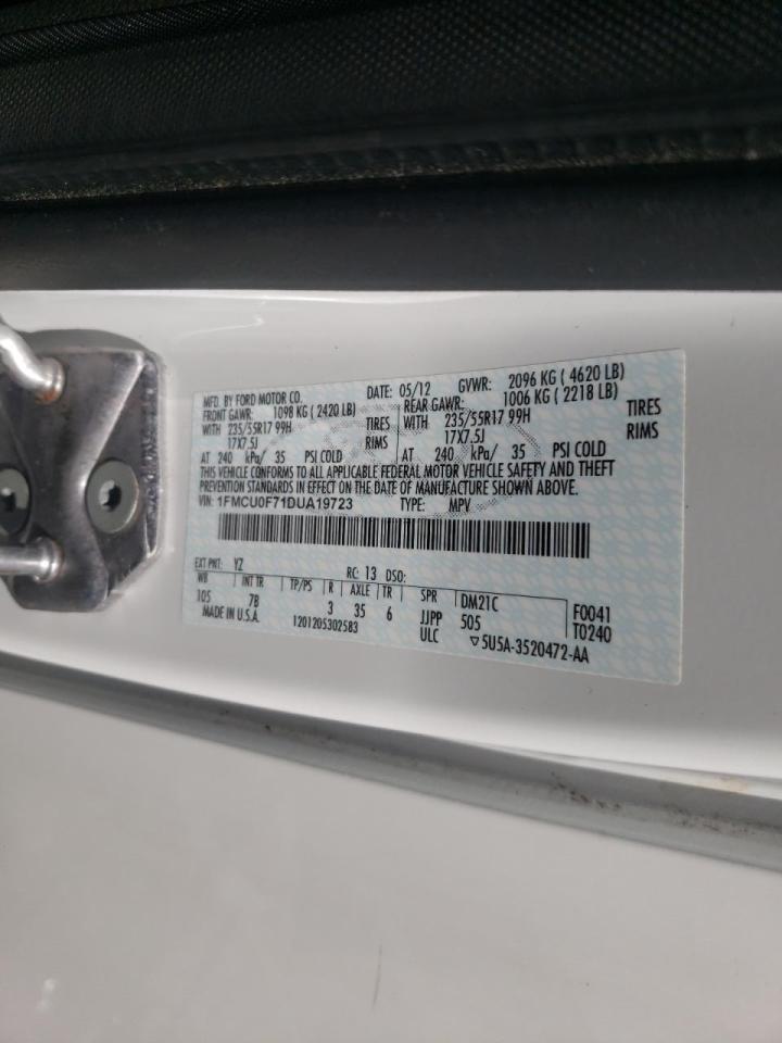 Foto 10 de la subasta – 2013 FORD ESCAPE S con VIN 1FMCU0F71DUA19723
