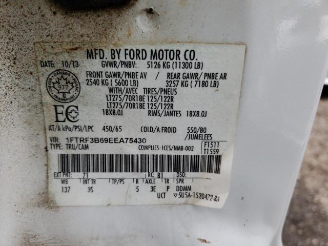 Photo 10 from auction – 2014 FORD F350 SUPER with VIN 1FTRF3B69EEA75430