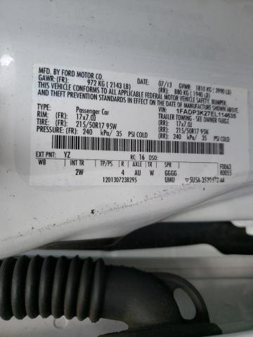 Photo 10 from auction – 2014 FORD FOCUS SE with VIN 1FADP3K27EL114635
