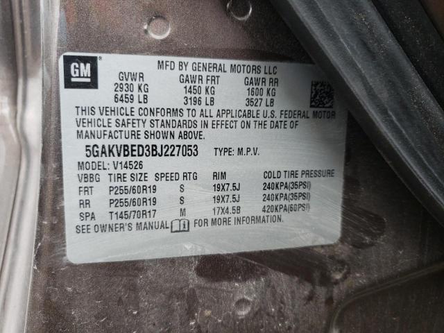 Photo 10 from auction – 2011 BUICK ENCLAVE CX with VIN 5GAKVBED3BJ227053
