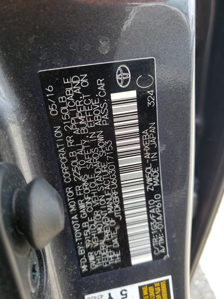 Photo 10 from auction – 2016 TOYOTA PRIUS with VIN JTDKBRFU6G3017153