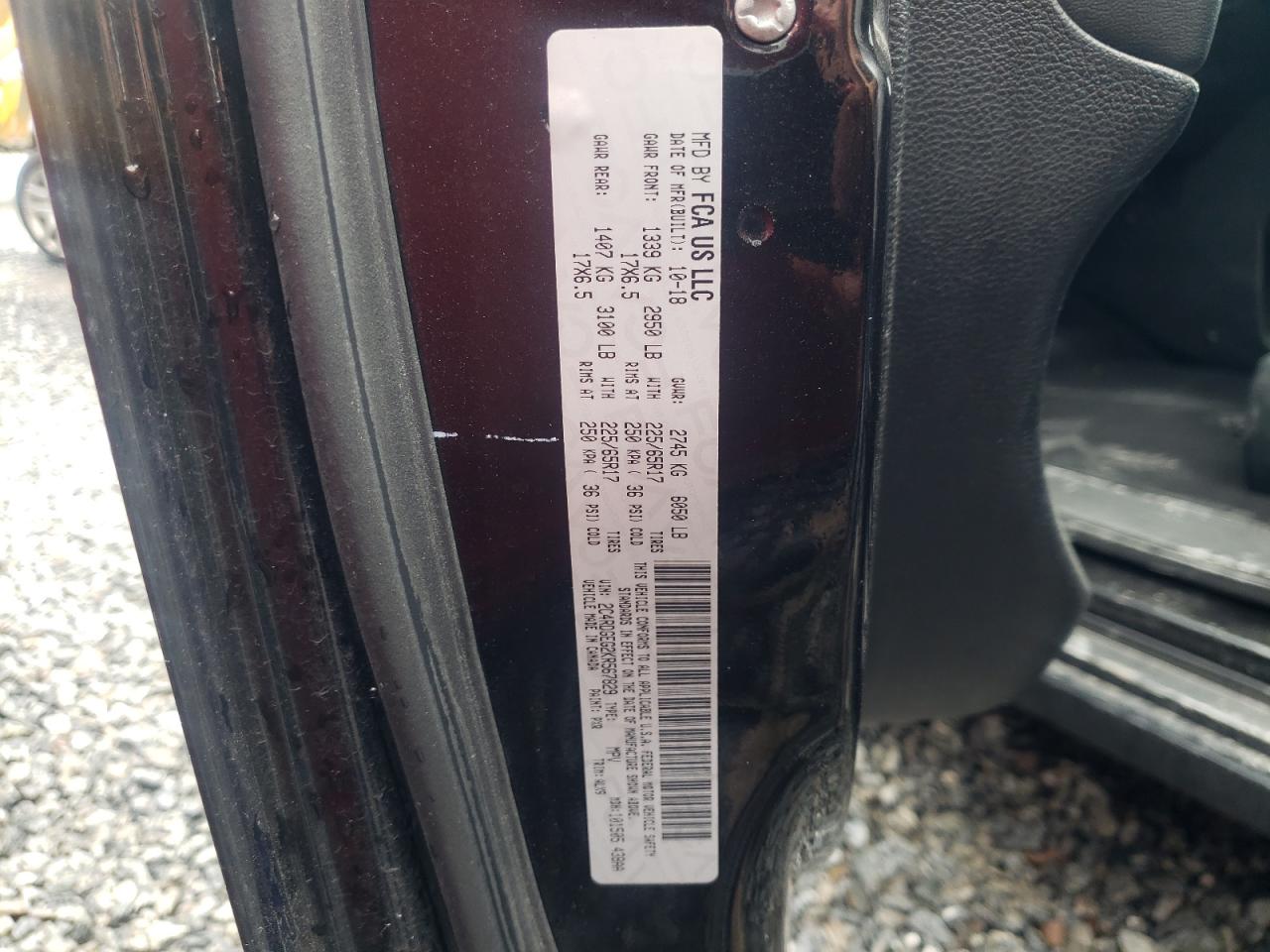 Photo 10 from auction – 2019 DODGE GRAND CARA with VIN 2C4RDGEG2KR567829