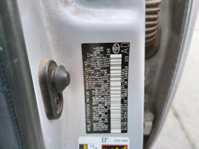Photo 10 from auction – 2012 TOYOTA COROLLA BA with VIN 2T1BU4EE3CC778778