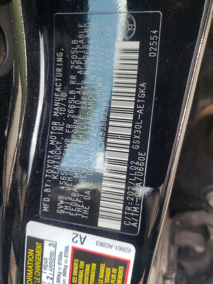 Фото 10 с аукциона – 2011 TOYOTA AVALON BAS с VIN 4T1BK3DB3BU398859