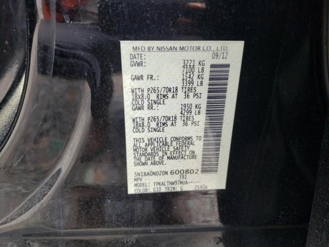 Photo 10 from auction – 2013 NISSAN ARMADA SV with VIN 5N1BA0ND2DN600802