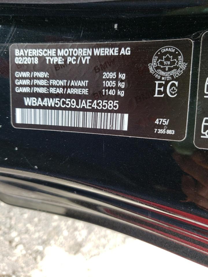 Photo 10 from auction – 2018 BMW 430XI with VIN WBA4W5C59JAE43585