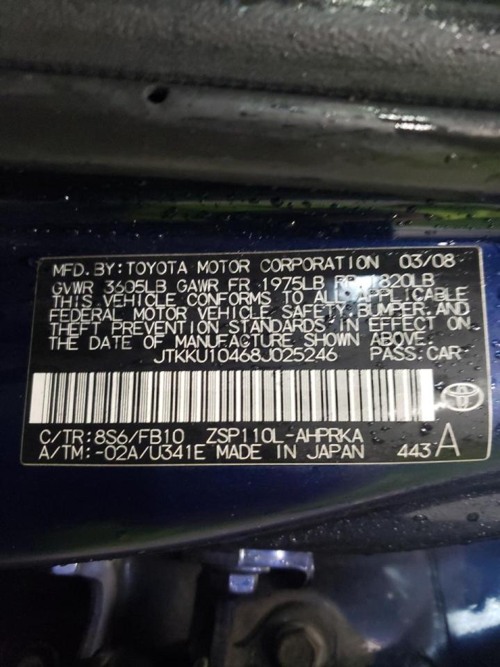 Photo 10 from auction – 2008 SCION XD with VIN JTKKU10468J025246