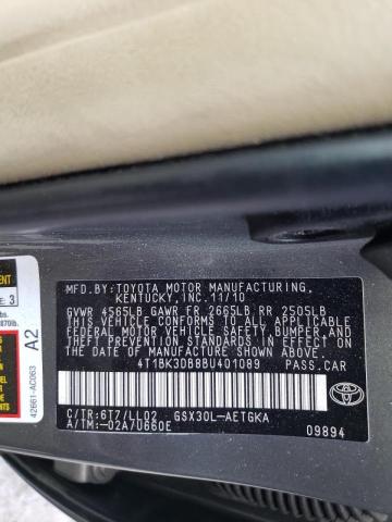 Photo 10 from auction – 2011 TOYOTA AVALON BAS with VIN 4T1BK3DB8BU401089