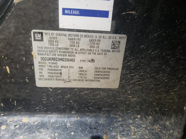 Photo 10 from auction – 2017 CHEVROLET SILVERADO with VIN 3GCUKREC0HG336483