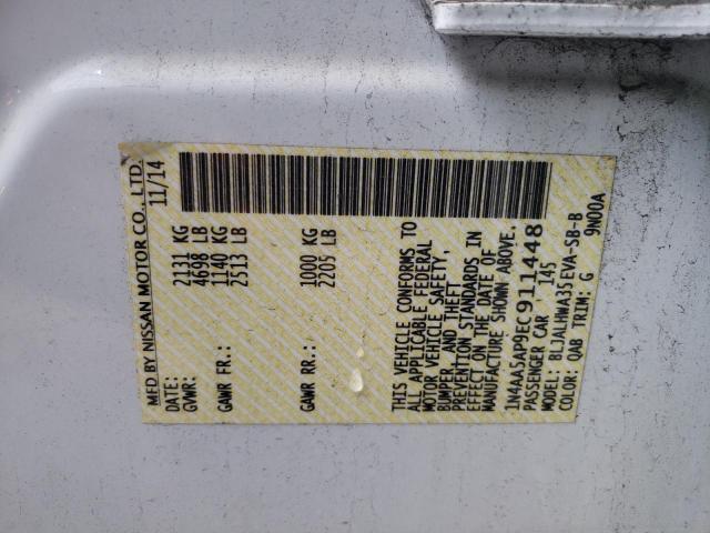 Photo 10 from auction – 2014 NISSAN MAXIMA S with VIN 1N4AA5AP9EC911448