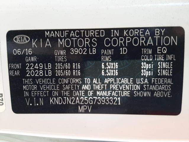 Photo 10 from auction – 2016 KIA SOUL with VIN KNDJN2A25G7393321