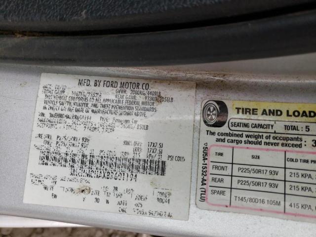 Photo 10 from auction – 2011 MERCURY MILAN with VIN 3MEHM0HAXBR601194