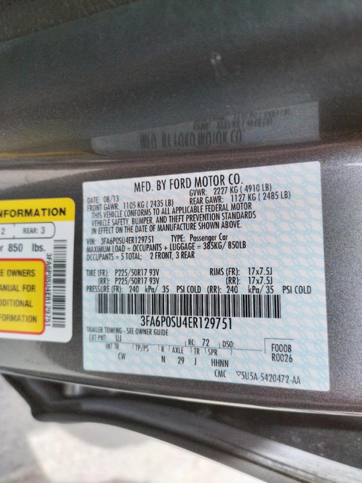 Photo 10 from auction – 2014 FORD FUSION TIT with VIN 3FA6P0SU4ER129751