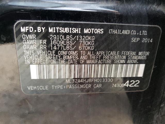 Photo 10 from auction – 2015 MITSUBISHI MIRAGE ES with VIN ML32A4HJ8FH013330