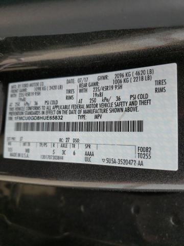 Photo 10 from auction – 2017 FORD ESCAPE SE with VIN 1FMCU0GD8HUE65832