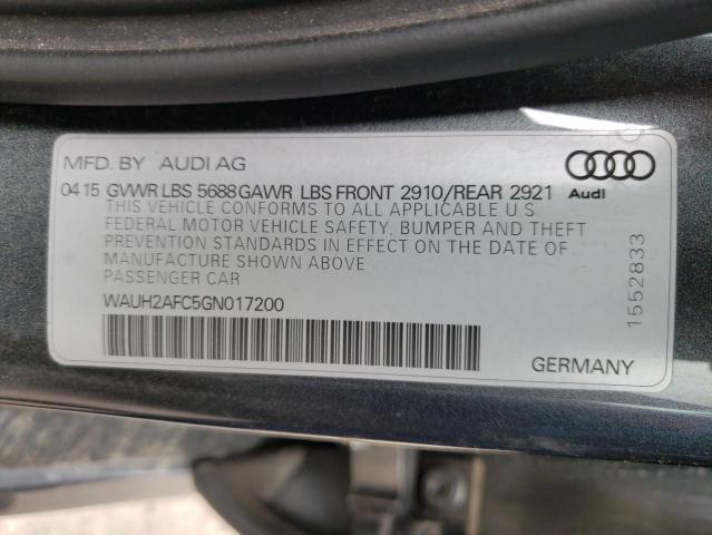 Photo 10 from auction – 2016 AUDI S6 PRESTIG with VIN WAUH2AFC5GN017200
