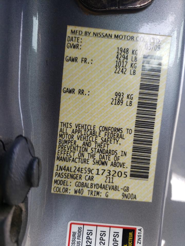 Photo 10 from auction – 2009 NISSAN ALTIMA 2.5 with VIN 1N4AL24E59C173205