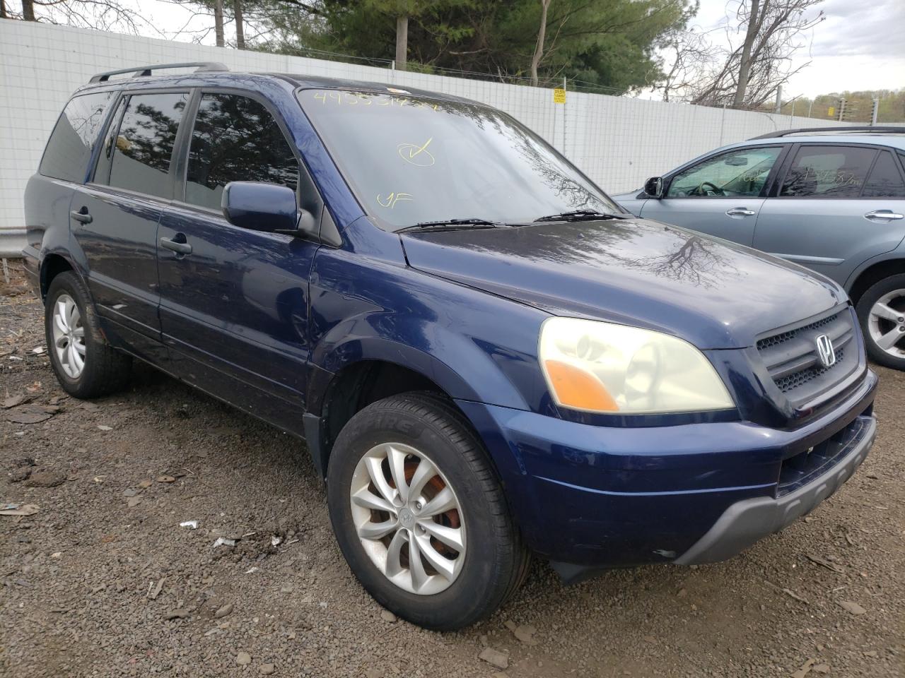 HONDA PILOT EXL 2004 with VIN 2HKYF18594H562222 - Photo from auction