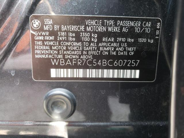 Photo 10 from auction – 2011 BMW 535 I with VIN WBAFR7C54BC607257