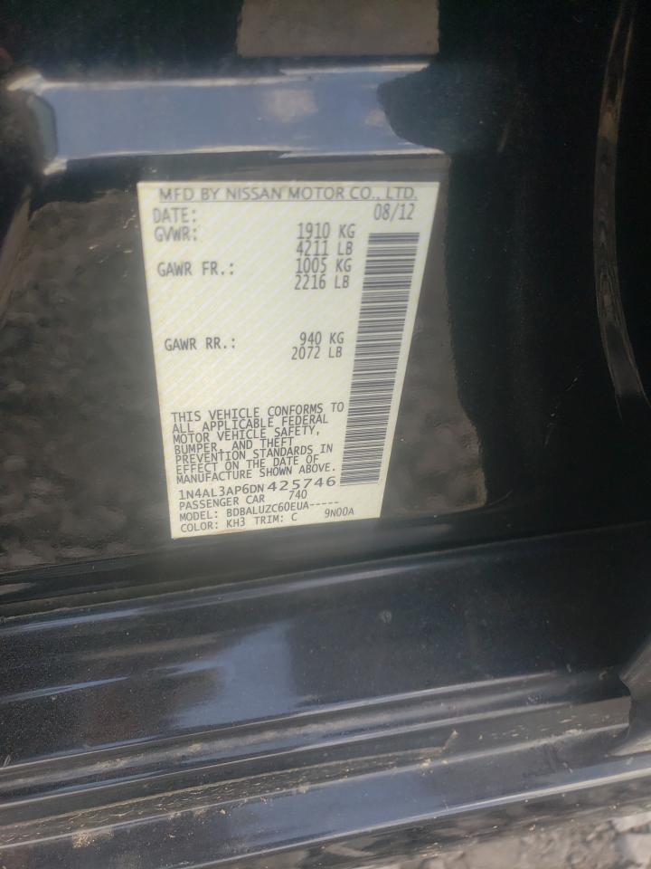 Photo 10 from auction – 2013 NISSAN ALTIMA 2.5 with VIN 1N4AL3AP6DN425746