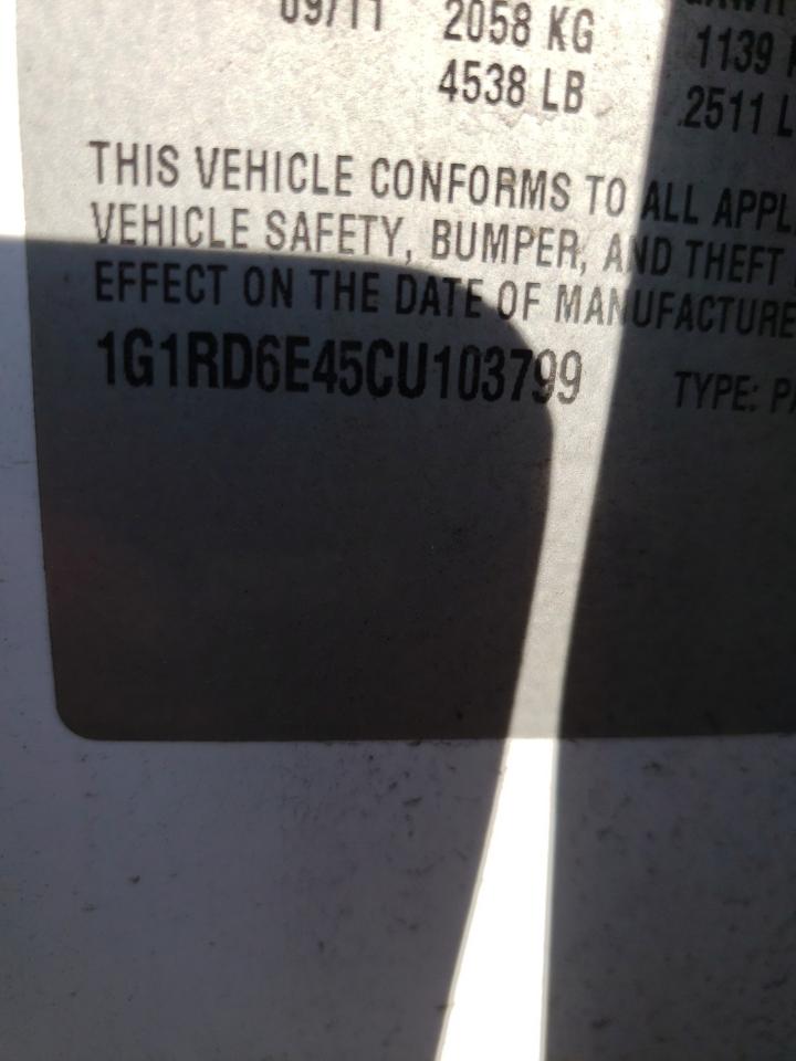 Photo 10 from auction – 2012 CHEVROLET VOLT with VIN 1G1RD6E45CU103799