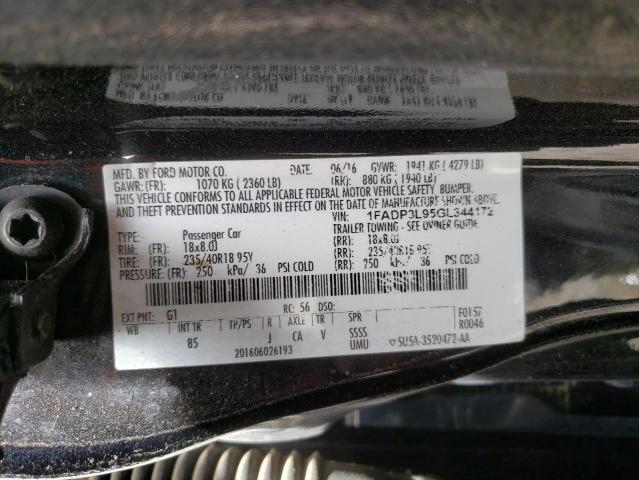 Photo 10 from auction – 2016 FORD FOCUS ST with VIN 1FADP3L95GL344172