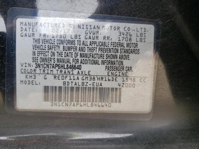 Photo 10 from auction – 2017 NISSAN VERSA S with VIN 3N1CN7AP6HL846640