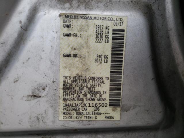 Photo 10 from auction – 2018 NISSAN ALTIMA 2.5 with VIN 1N4AL3AP1JC116502