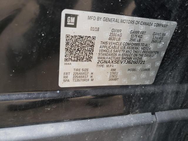 Photo 10 from auction – 2018 CHEVROLET EQUINOX LT with VIN 2GNAXSEV7J6260721
