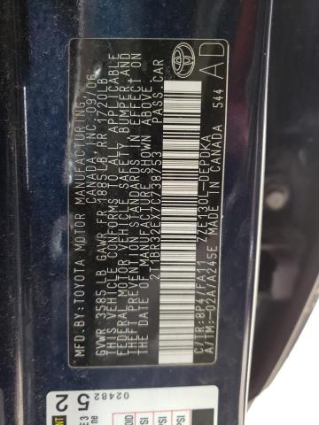 Photo 10 from auction – 2007 TOYOTA COROLLA CE with VIN 2T1BR32EX7C738753