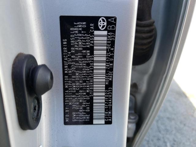 Photo 10 from auction – 2014 TOYOTA COROLLA L with VIN 5YFBURHE5EP136705