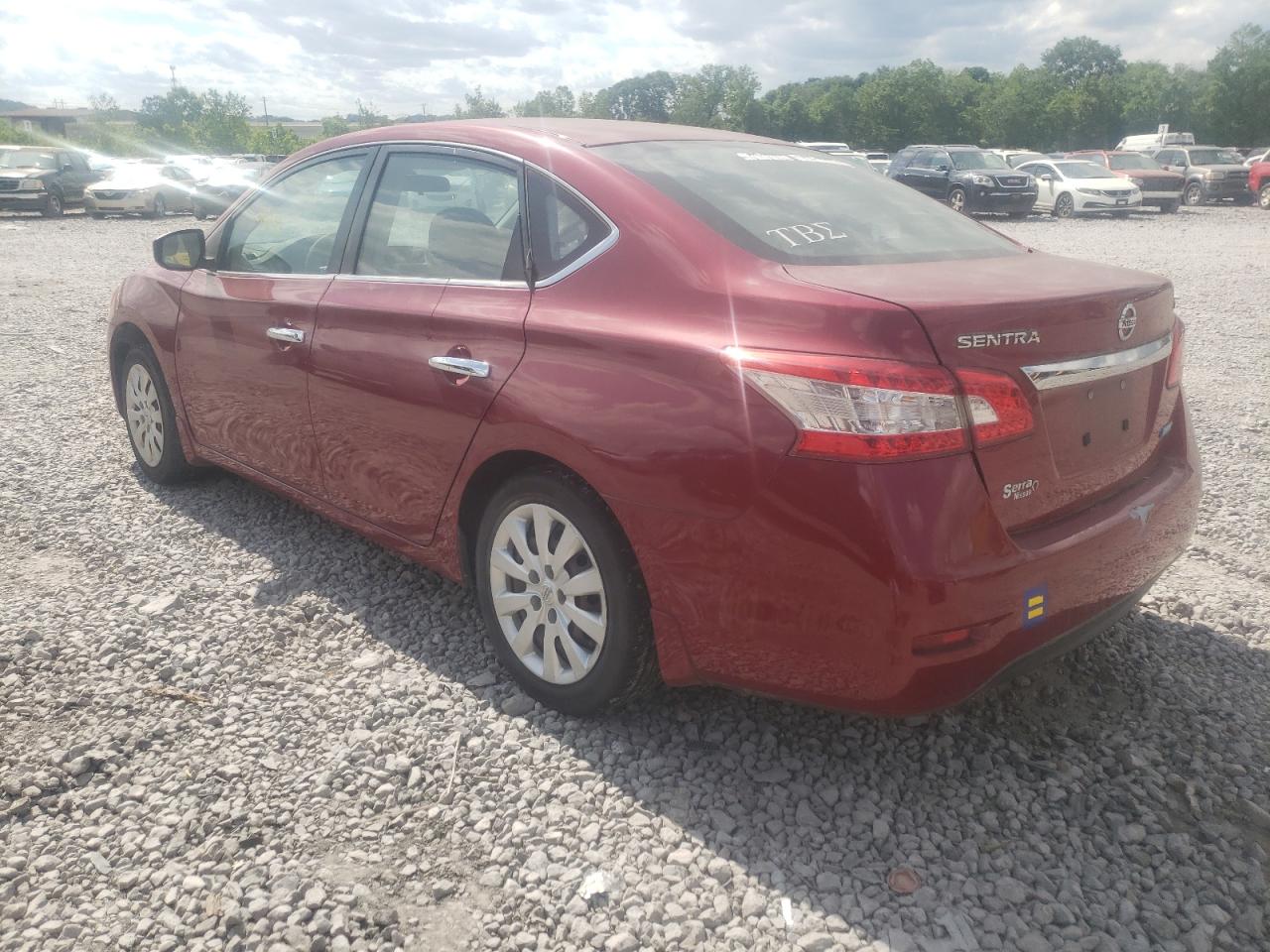 Photo 3 from auction – 2013 NISSAN SENTRA S with VIN 3N1AB7AP9DL654476