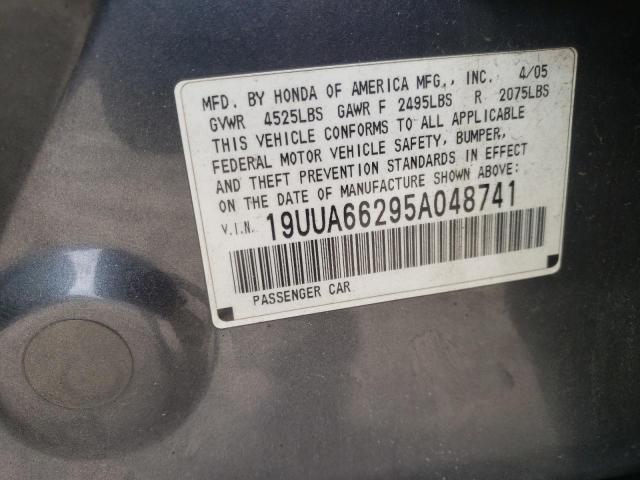 Photo 10 from auction – 2005 ACURA TL with VIN 19UUA66295A048741
