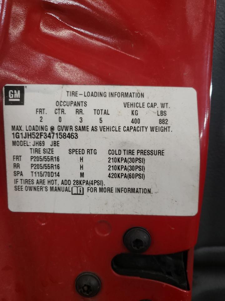 Photo 10 from auction – 2004 CHEVROLET CAVALIER L with VIN 1G1JH52F347158463