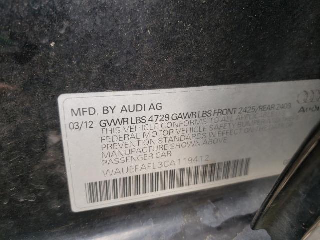 Photo 10 from auction – 2012 AUDI A4 PREMIUM with VIN WAUEFAFL3CA119412