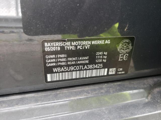 Photo 10 from auction – 2020 BMW M340XI with VIN WBA5U9C07LA383425
