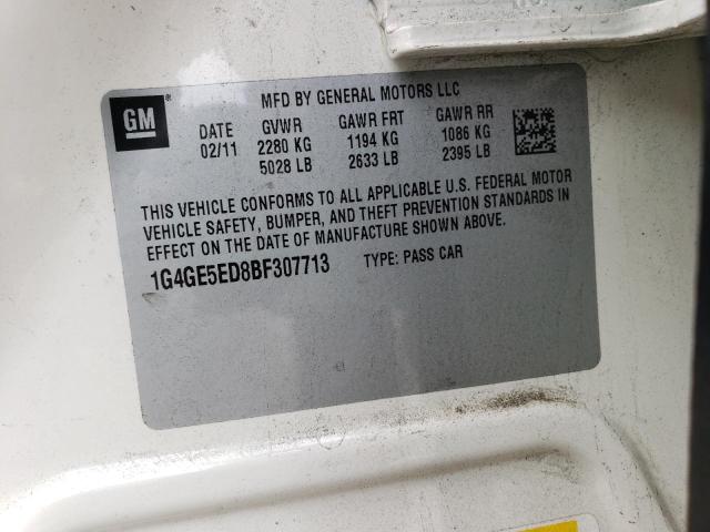 Photo 10 from auction – 2011 BUICK LACROSSE C with VIN 1G4GE5ED8BF307713