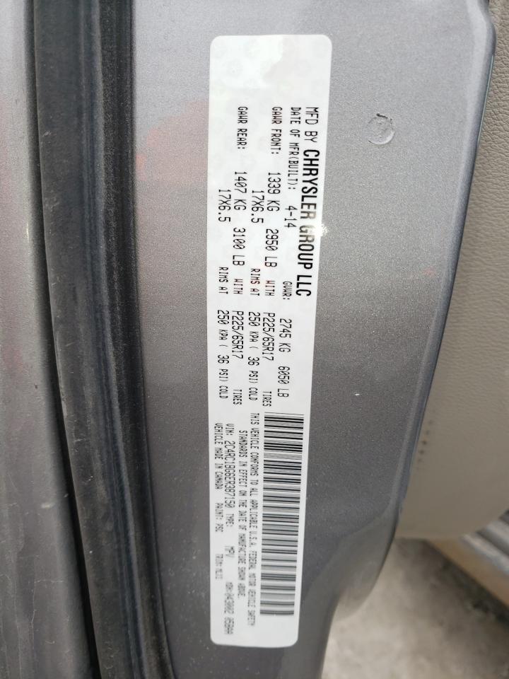 Photo 10 from auction – 2014 CHRYSLER TOWN & COU with VIN 2C4RC1BG6ER387150