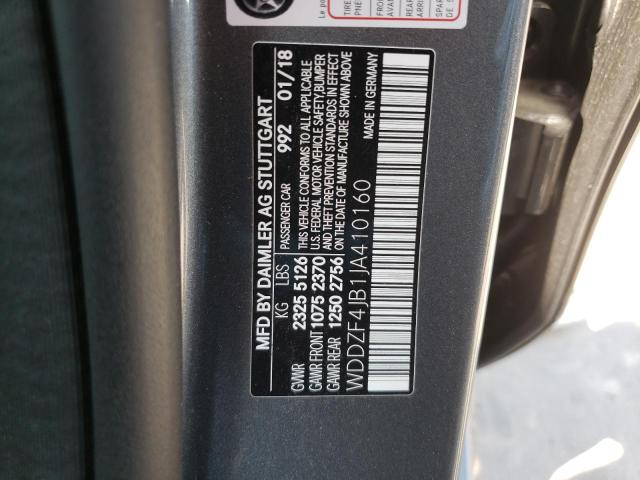 Photo 10 from auction – 2018 MERCEDES-BENZ E 300 with VIN WDDZF4JB1JA410160
