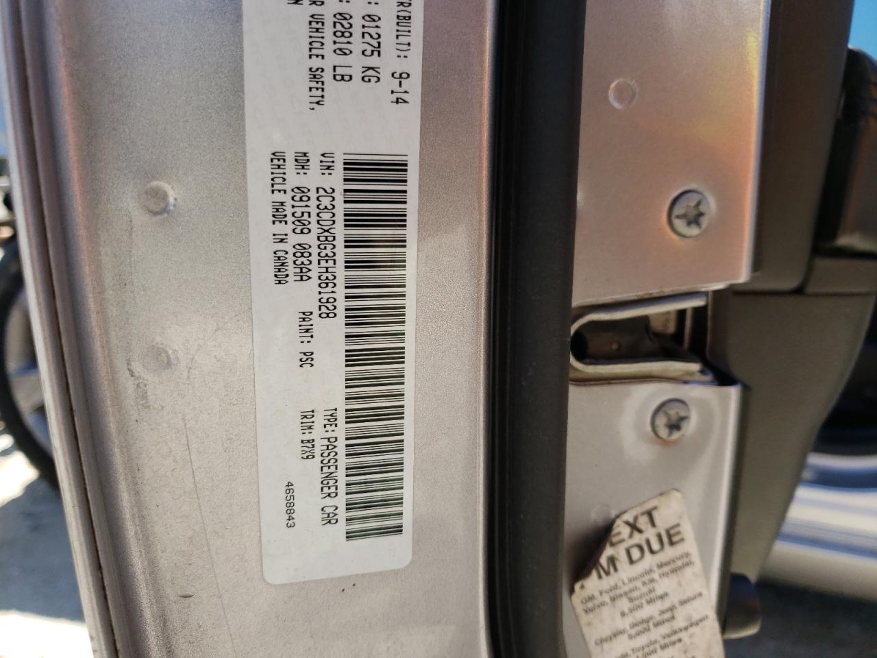 Zdjęcie 10 z aukcji – 2014 DODGE CHARGER SE z VIN 2C3CDXBG3EH361928