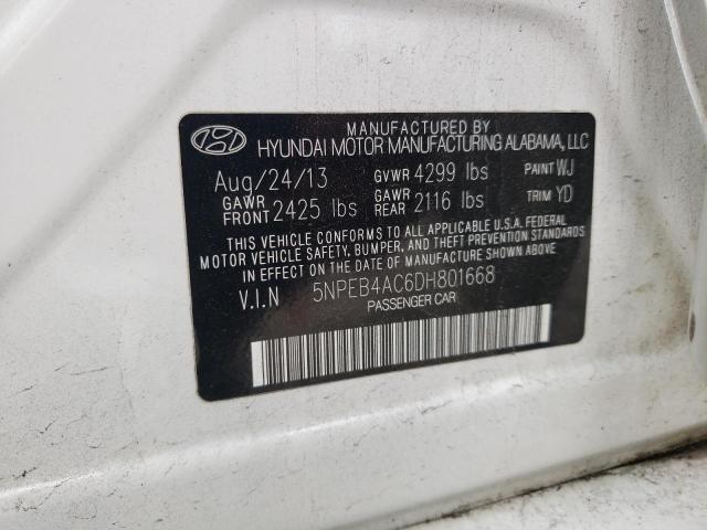 Photo 10 from auction – 2013 HYUNDAI SONATA GLS with VIN 5NPEB4AC6DH801668