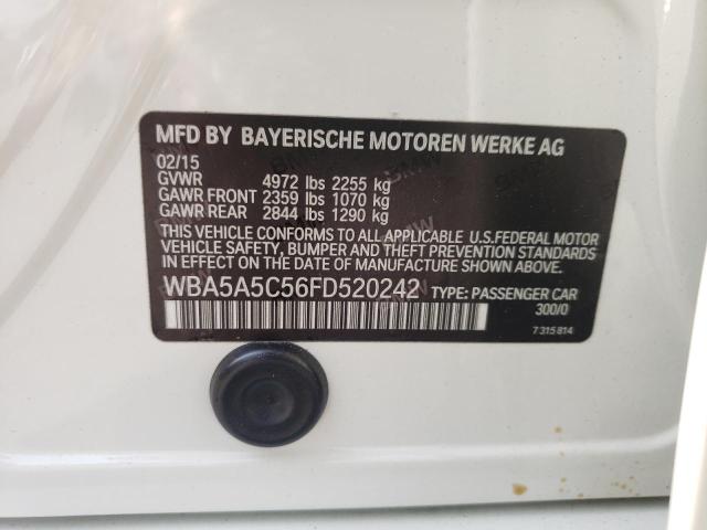 Photo 10 from auction – 2015 BMW 528 I with VIN WBA5A5C56FD520242