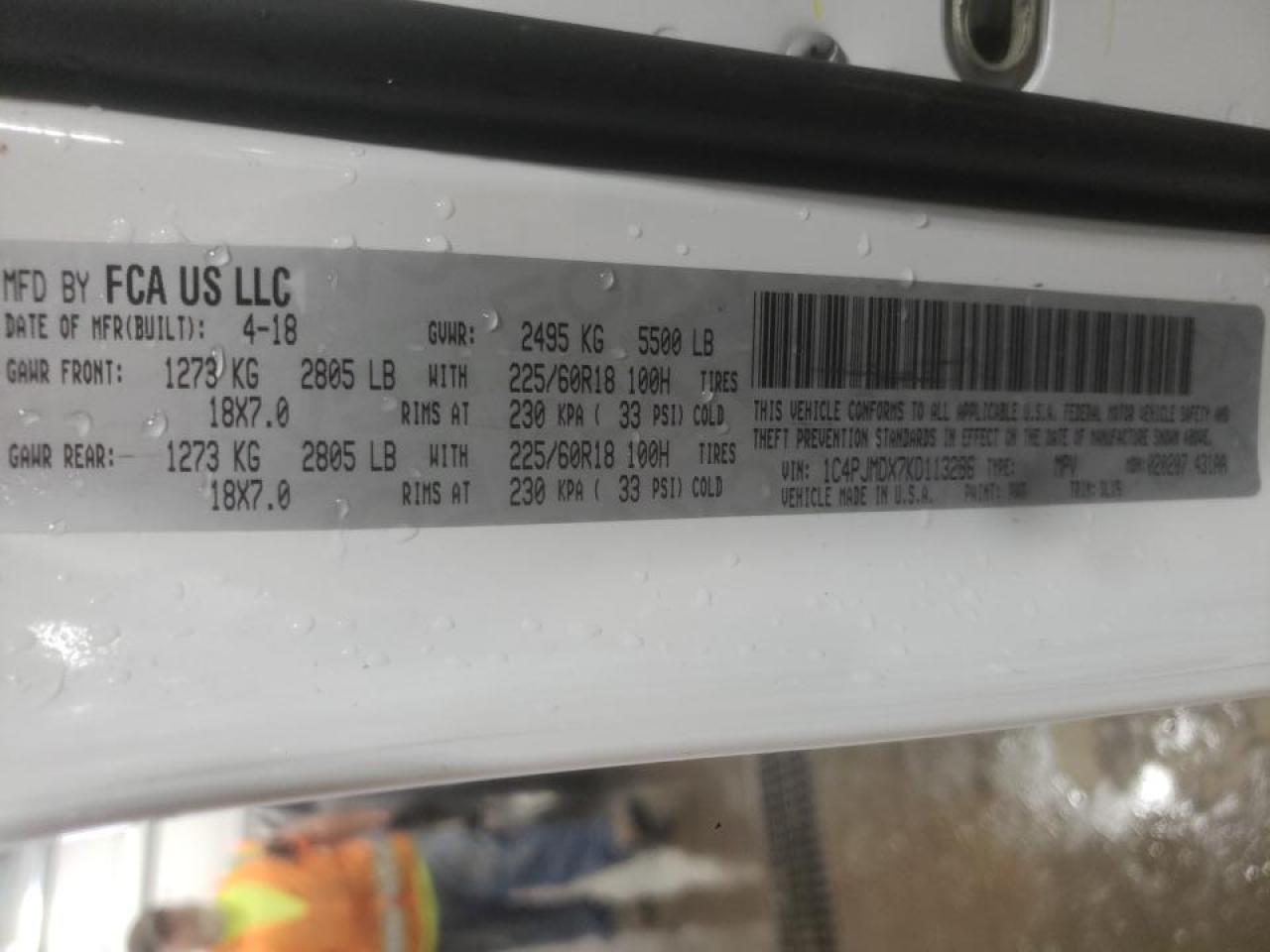 Photo 10 from auction – 2019 JEEP CHEROKEE L with VIN 1C4PJMDX7KD113286