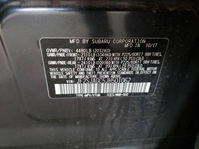 Photo 10 from auction – 2018 SUBARU FORESTER 2 with VIN JF2SJAGC5JH501062
