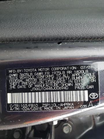 Photo 10 from auction – 2008 SCION XD with VIN JTKKU10448J006940
