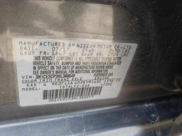Photo 10 from auction – 2017 NISSAN VERSA NOTE with VIN 3N1CE2CP3HL380049