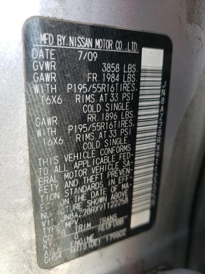 Photo 10 from auction – 2009 NISSAN CUBE BASE with VIN JN8AZ28RX9T122258
