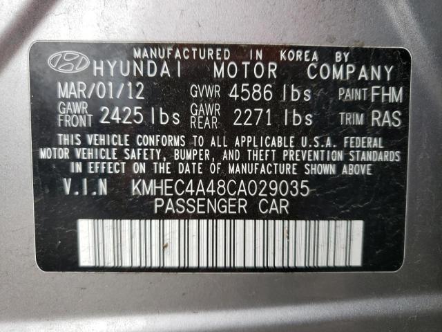 Zdjęcie 10 z aukcji – 2012 HYUNDAI SONATA HYB z VIN KMHEC4A48CA029035